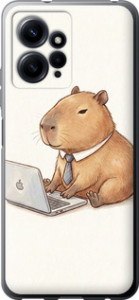Чехол Funny Capybara CEO Working для Xiaomi Redmi Note 12 4G