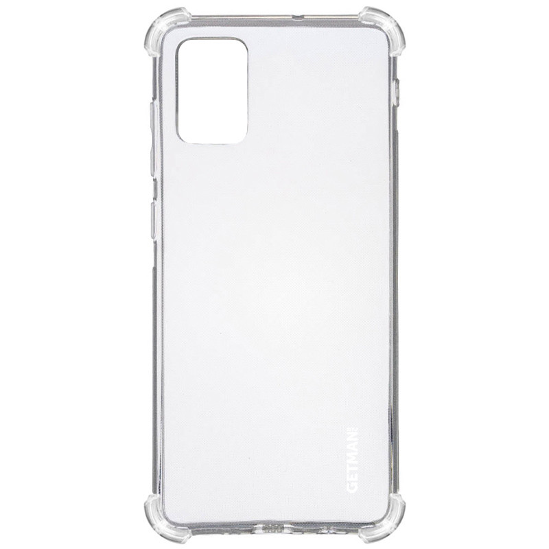 TPU чохол GETMAN Ease logo посилені кути на Samsung Galaxy A51 (Прозорий / Transparent)