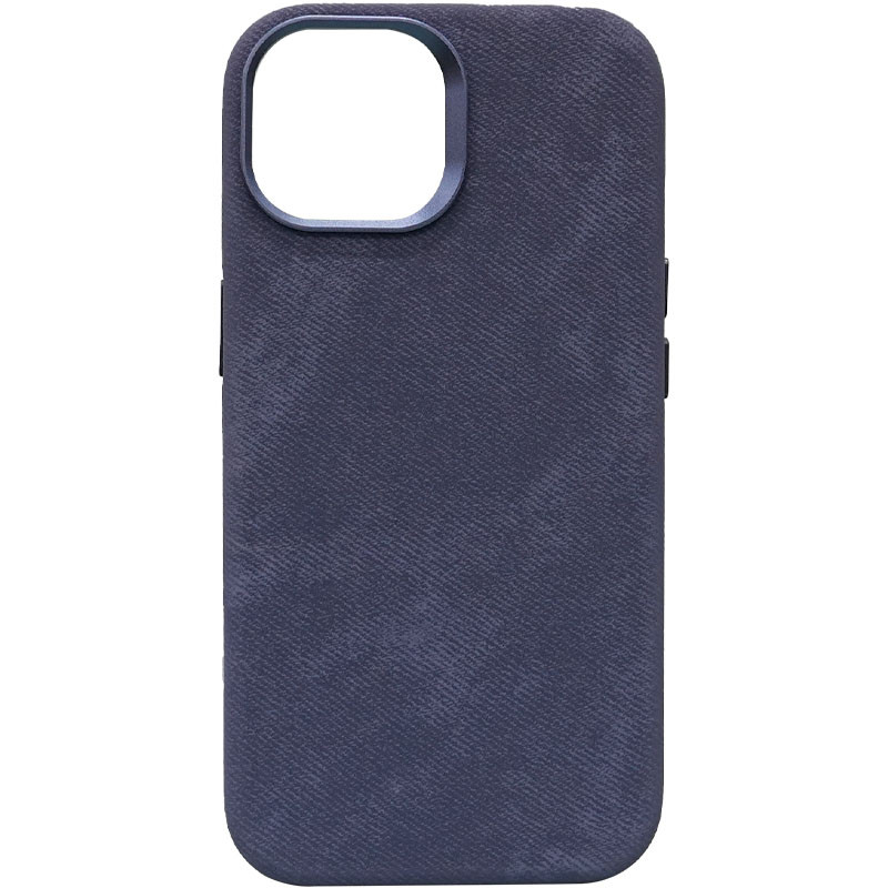 Чехол Denim with Magnetic safe для Apple iPhone 15 (6.1") (Blue)
