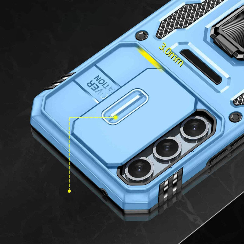Удароміцний чохол Camshield Army Ring на Samsung Galaxy A35 / A55 (Блакитний / Light Blue) в магазині vchehle.ua