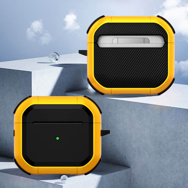Фото Футляр противоударный Black ed. для наушников Airpods 4 (Yellow) на vchehle.ua