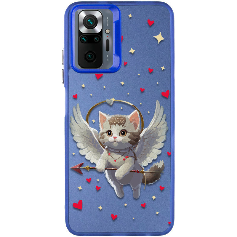 TPU+PC чохол TakiTaki Love magic glow для Xiaomi Redmi Note 10 Pro / 10 Pro Max (Amurrr / Blue)