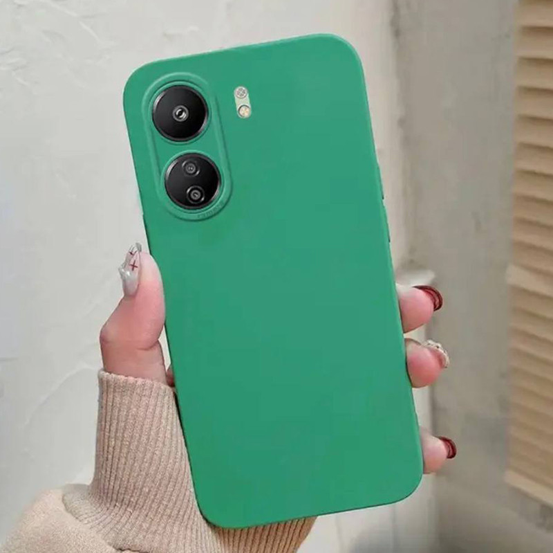 Фото Силиконовый чехол Candy Full Camera для Xiaomi Redmi 13C / Poco C65 (Зеленый / Green) на vchehle.ua