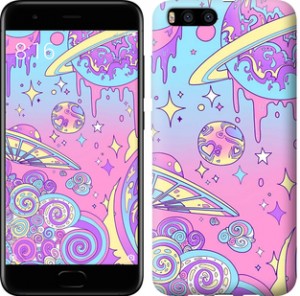 Чехол Розовая галактика для Xiaomi Mi Note 3