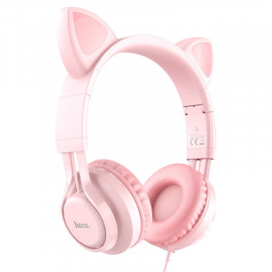 Уценка Накладные наушники Hoco W36 Cat ear (3.5mm/1.2m)