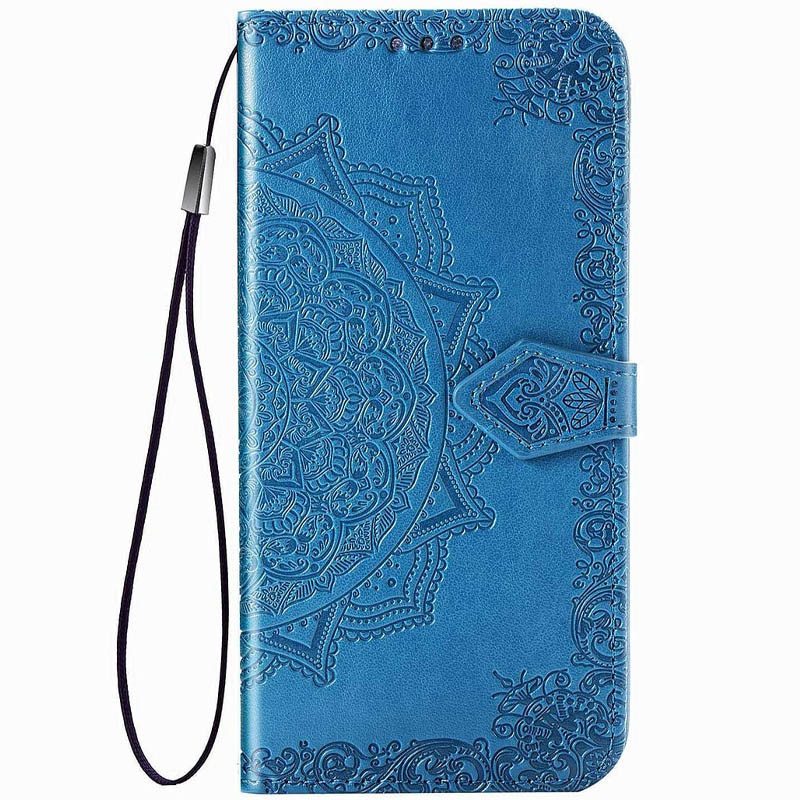 Кожаный чехол-книжка Art Case с визитницей для Samsung Galaxy A21s (Синий)