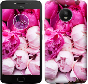 Чехол Розовые пионы для Motorola Moto E4 Plus