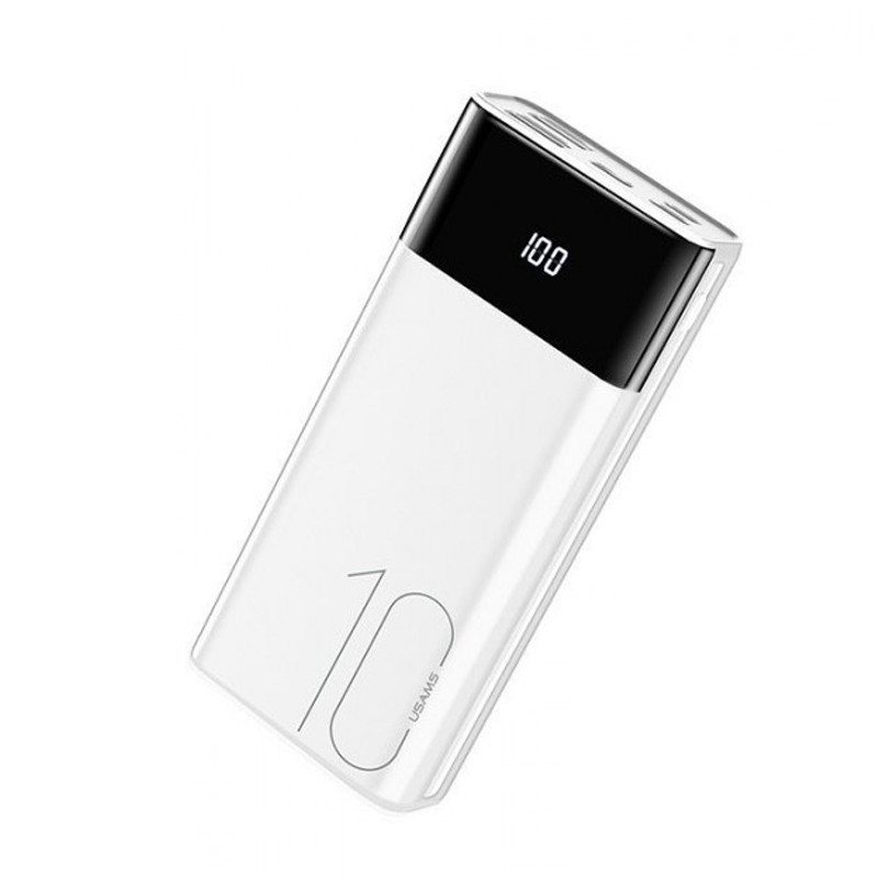 

Портативний зарядний пристрій Usams US-CD97 Dual USB Digital (10000mAh) (Білий) 871649