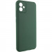 Фото Чохол TPU GETMAN Liquid Silk Full Camera на Samsung Galaxy A06 (Зелений / Dark green) на vchehle.ua