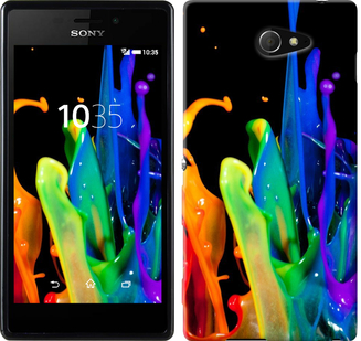 

Чехол брызги краски для Sony Xperia M2 D2305 381383