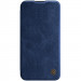 Шкіряний чохол (книжка) Nillkin Qin Pro Camshield на Apple iPhone 14 (6.1") (Синій)