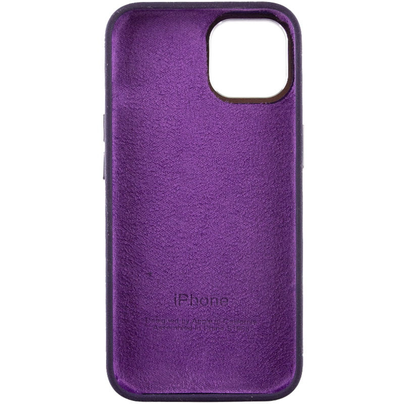 Чохол Silicone Case Metal Buttons (AA) на Apple iPhone 14 (6.1") (Фіолетовий / Elderberry) в магазині vchehle.ua