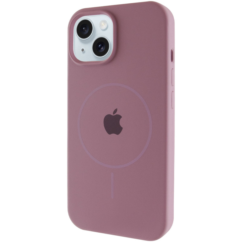 Чохол Silicone Case Full Protective (AA) with Magnetic Safe на Apple iPhone 15 (6.1") (Ліловий / Lilac Pride)