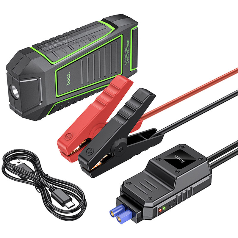 Заказать Пусковое устройство (бустер) для автомобиля Hoco QS1 Spring Car Jump Starter 10000 mAh (Black) на vchehle.ua