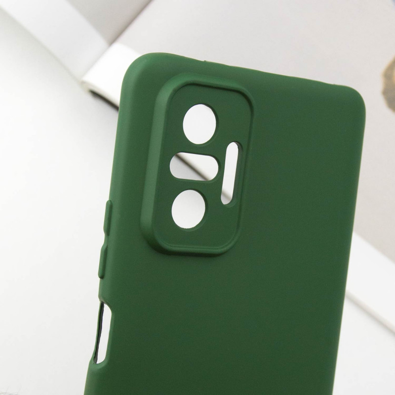 Чохол Silicone Cover Lakshmi Full Camera (A) на Xiaomi Redmi Note 10 Pro / 10 Pro Max (Зелений / Dark green) в магазині vchehle.ua