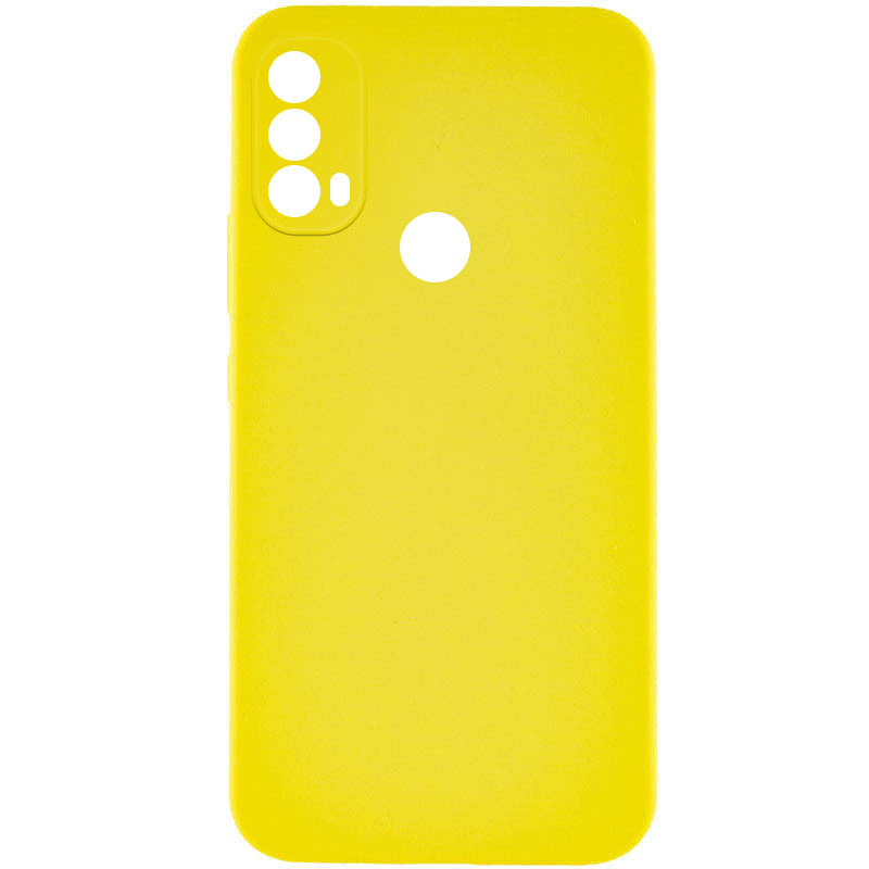 Чохол Silicone Cover Lakshmi Full Camera (AAA) на Motorola Moto E40 (Жовтий / Yellow)