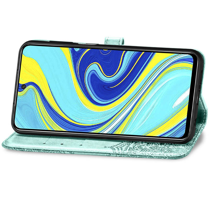 Фото Кожаный чехол-книжка Art Case с визитницей для Realme 6 Pro (Бирюзовый) на vchehle.ua