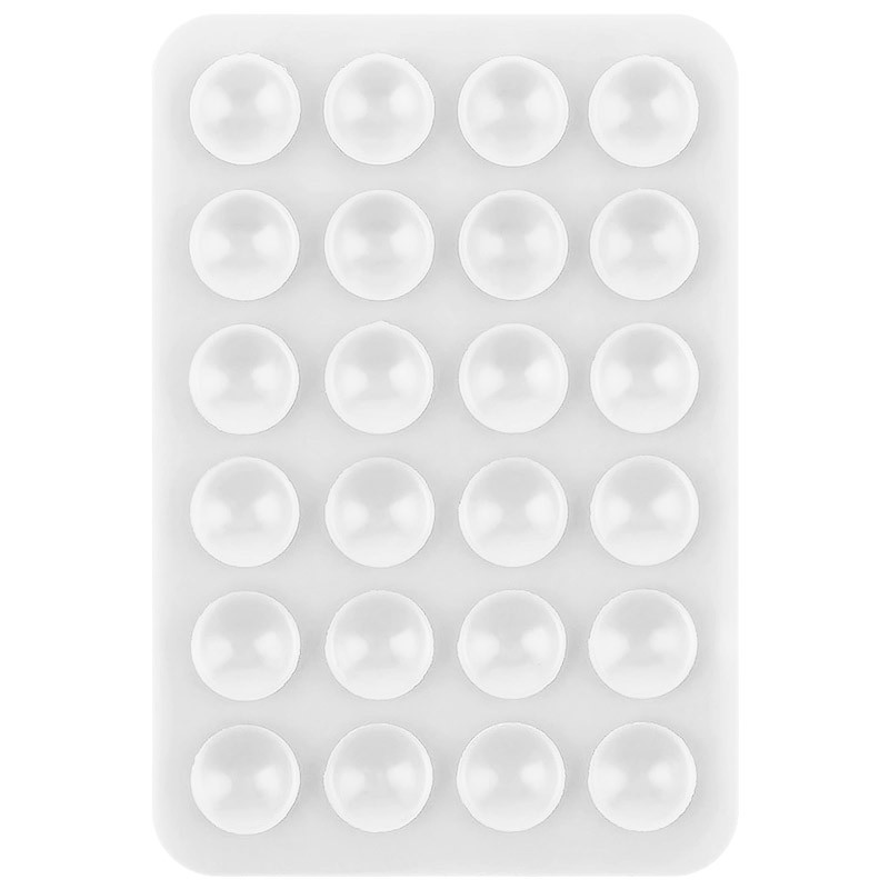 Тримач-присоска для телефону Double Side Silicone 80*55мм (White)