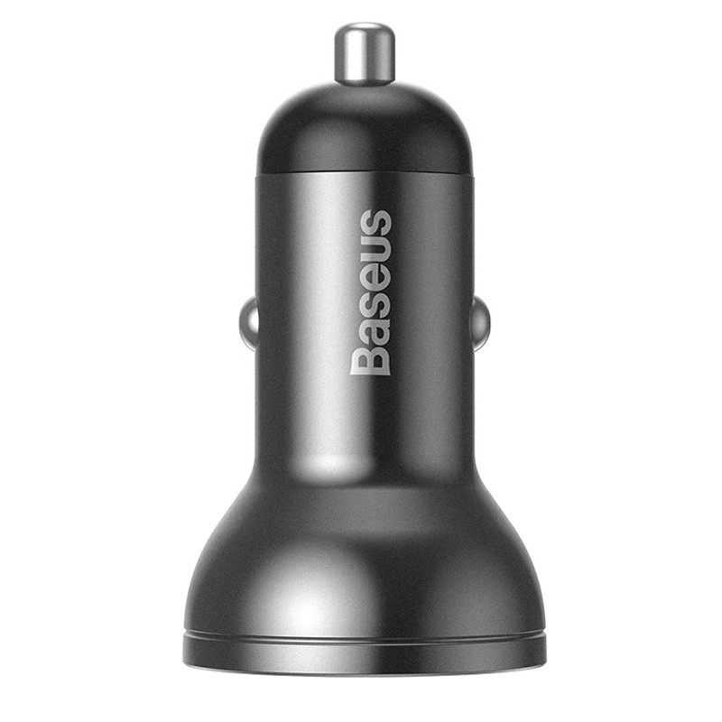 Фото Уцінка АЗП Baseus Digital Display Dual USB 4.8A Car Charger 24W (CCBX) (Эстетический дефект / tarnish) на vchehle.ua