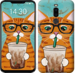 Чехол Зеленоглазый кот в очках для Meizu X8