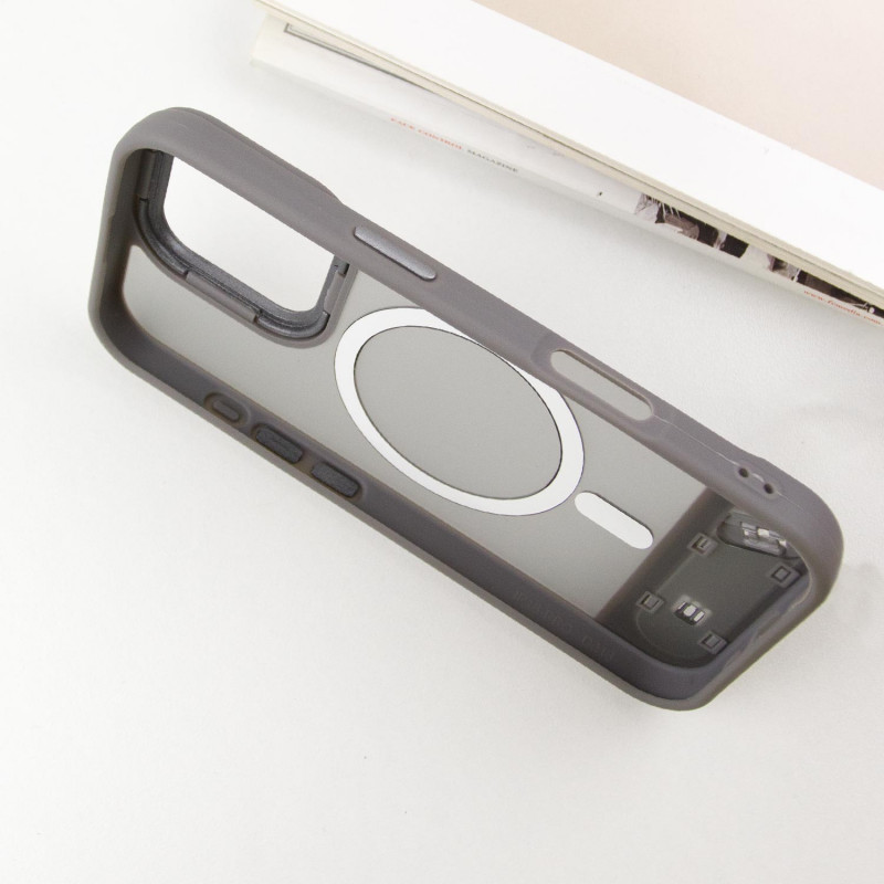 TPU+PC чехол Stand case для Apple iPhone 16 Pro Max (6.9") (Grey) в магазине vchehle.ua
