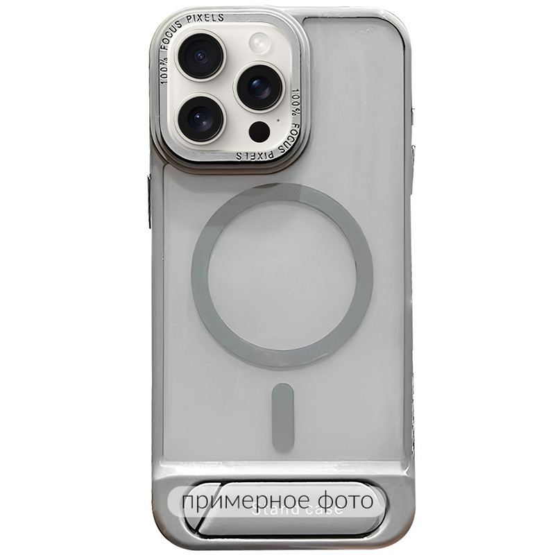 TPU+PC чехол Stand case для Apple iPhone 16 Pro (6.3") (Grey)