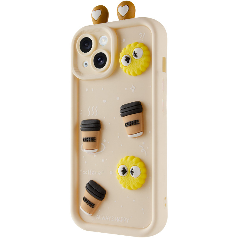 Чехол TPU Toys Case with Ears для Apple iPhone 15 (6.1") (Sand)