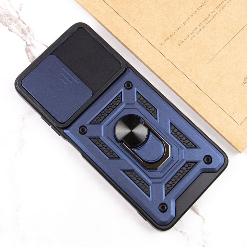 Заказать Ударопрочный чехол Camshield Serge Ring для Xiaomi Poco M4 Pro 4G (Синий) на vchehle.ua