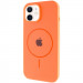 Чехол Silicone Case Full Protective (AA) with Magnetic Safe для Apple iPhone 11 (6.1") (Оранжевый / Papaya)
