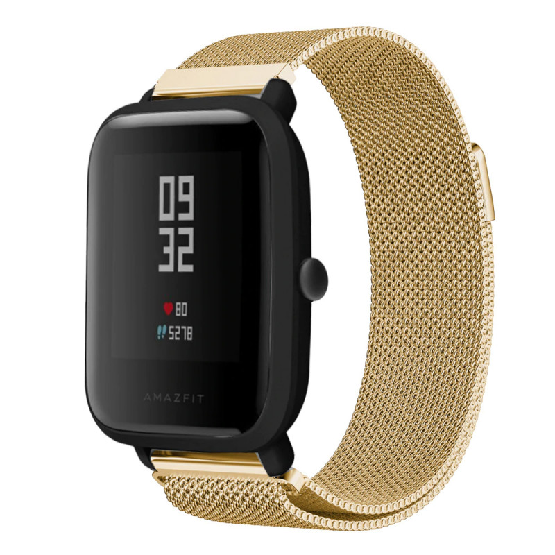 Ремешок Milanese Loop для Xiaomi Amazfit / Samsung 20 mm (Gold)