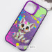 Фото TPU+PC чехол TakiTaki Graffiti magic glow для Samsung Galaxy S23 (Cute wolf / Purple) на vchehle.ua