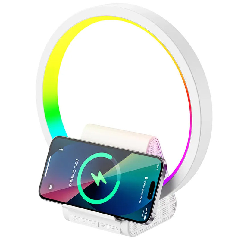 БЗУ WIWU Wi-W021 2 in 1 Wireless Charger+Bluetooth Speaker (White)