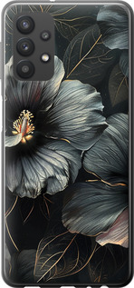 Чохол Чорні квіти на Samsung Galaxy A32 A325F