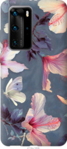Чехол Нарисованные цветы для Huawei P40 Pro Plus