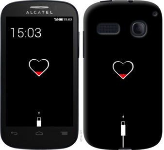 

Чехол Подзарядка сердца для Alcatel One Touch Pop C3 4033D 721593