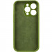 Чехол Silicone Case Full Camera Protective (AA) NO LOGO для Apple iPhone 15 Pro (6.1") (Зеленый / Dark Olive) в магазине vchehle.ua