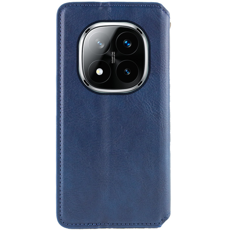 Фото Шкіряний чохол-книжка GETMAN Cubic (PU) на Xiaomi Redmi Note 14 Pro 5G / 14 Pro+ (Синій) на vchehle.ua
