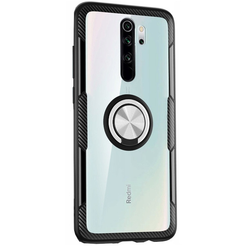 

TPU+PC чохол Deen CrystalRing for Magnet (opp) на Xiaomi Redmi Note 8 Pro (Прозорий / Чорний) 908295