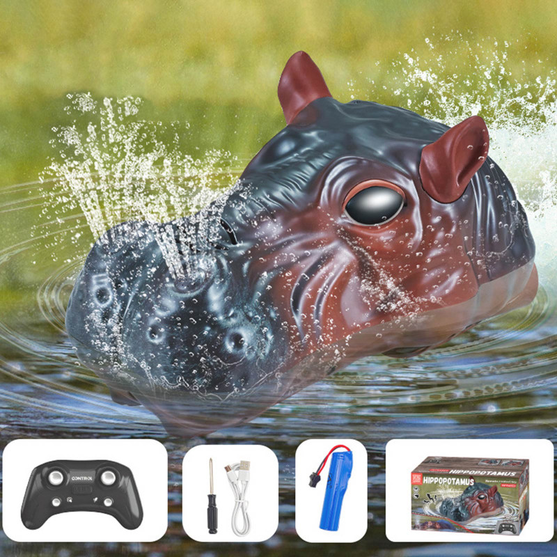 Лодка на радиоуправлении SHT 3736AD Hippopotamus 2.4G (Black / Brown) в магазине vchehle.ua