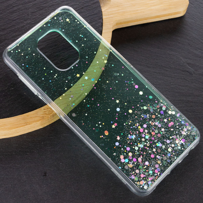

TPU чохол Star Glitter для Xiaomi Redmi Note 9 Pro (Прозорий / М'ятний) 1126263