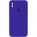 Чохол Silicone Case Square Full Camera Protective (AA) для Apple iPhone X / XS (5.8") (Фіолетовий / Ultra Violet)