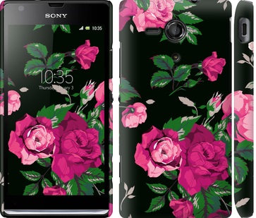 

Чехол Розы на черном фоне для Sony Xperia SP M35H 547024
