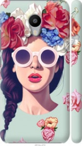 Чехол Девушка с цветами для Meizu M3