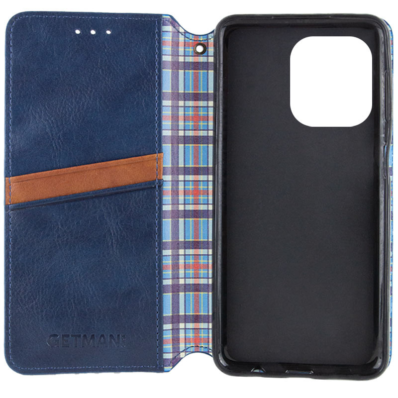 Замовити Шкіряний чохол-книжка GETMAN Cubic (PU) на Oppo A3 4G / A3x 4G/ A40m (Синій) на vchehle.ua