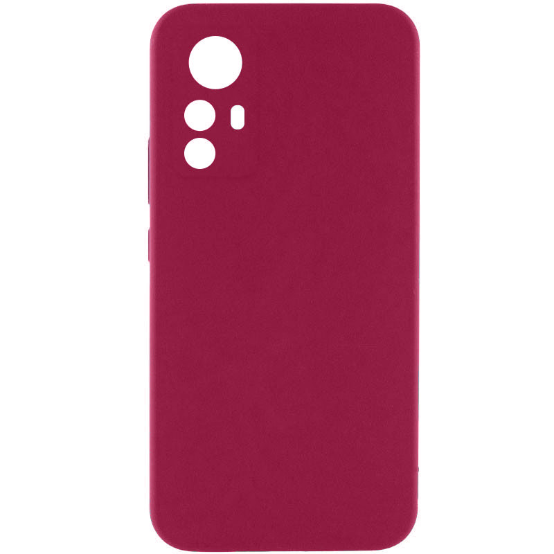 Чохол Silicone Cover Lakshmi Full Camera (AA) на Xiaomi Redmi Note 12S (Бордовый / Marsala)
