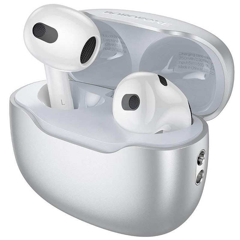 Фото Беспроводные TWS наушники BOROFONE BW40 (Frost moon silver) на vchehle.ua