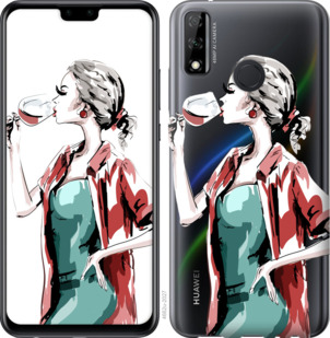 

Чехол Девушка с бокалом для Huawei Y8s 936334