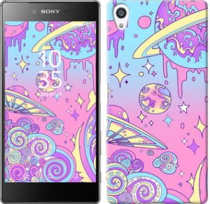 Чехол Розовая галактика для Sony Xperia Z5 Premium E6883