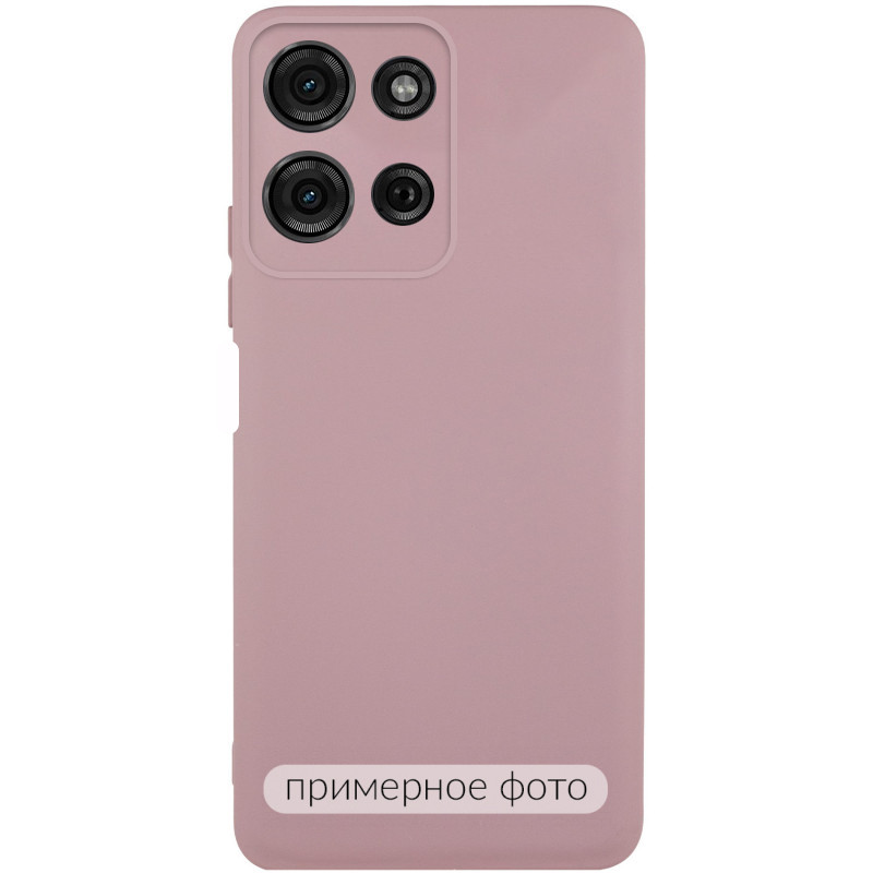 Чехол Silicone Cover Lakshmi Full Camera (AA) для Motorola Moto G35 (Розовый / Pink Sand)