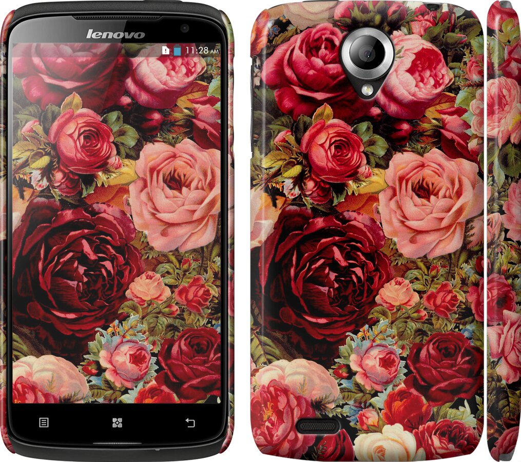 

Чехол Цветущие розы для Lenovo S820 235763